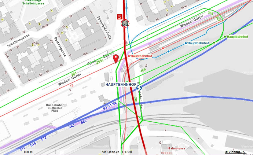 Plan S&uuml;dtiroler Platz