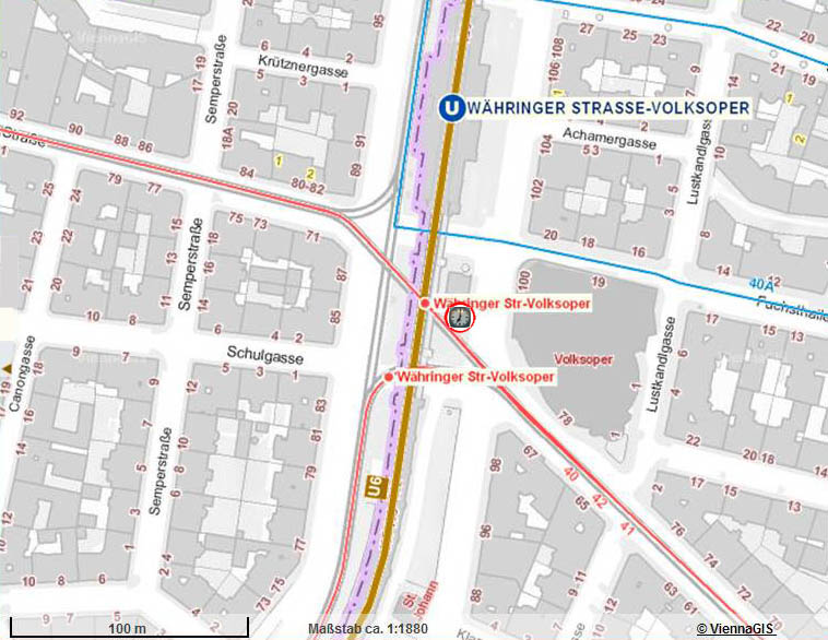 Plan W&auml;hringer Stra&szlig;e / W&auml;hringer G&uuml;rtel