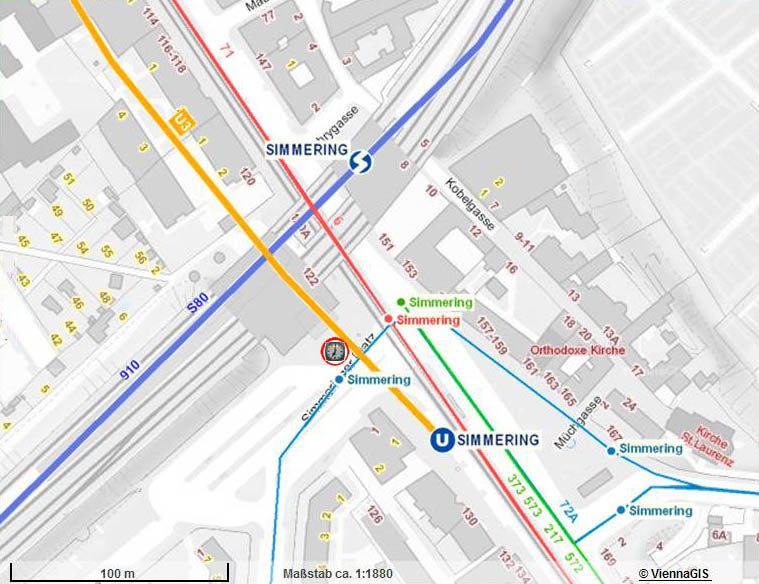 Plan  Simmeringer Platz