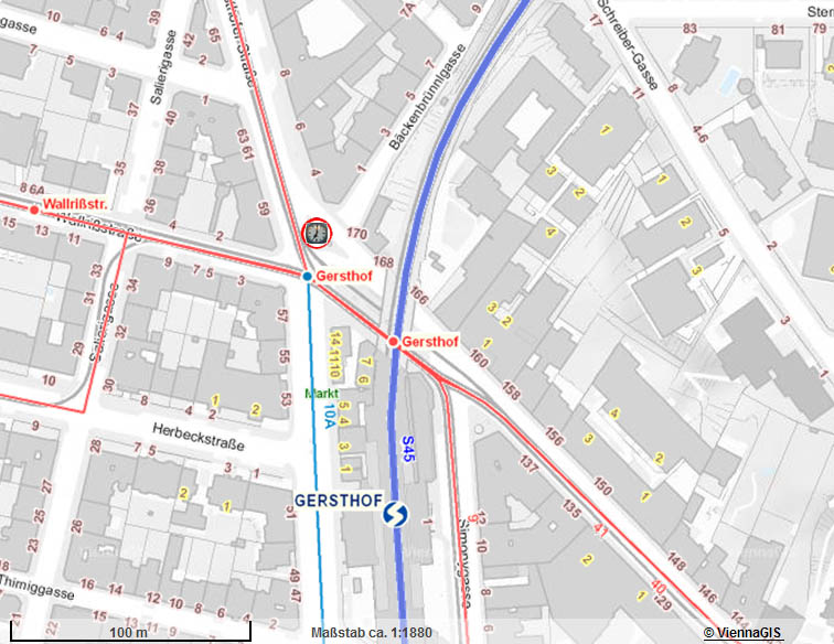 Plan Gersthofer Stra&szlig;e