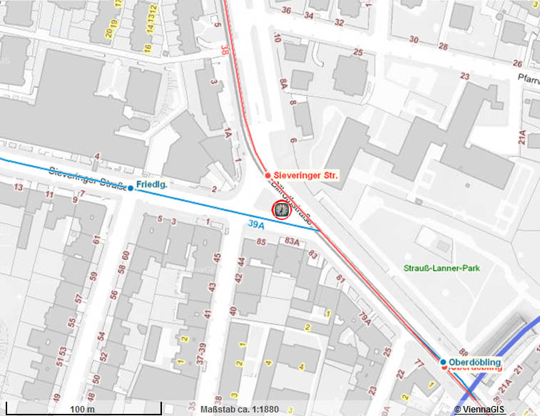 Plan Sieveringer Stra&szlig;e / Billrothstra&szlig;e