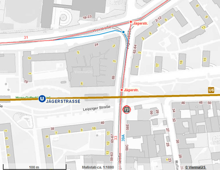 Plan J&auml;gerstra&szlig;e