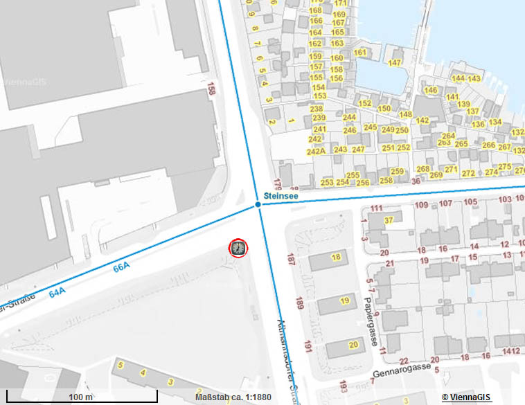 Plan Altmannsdorfer Stra&szlig;e / A. Baumgartner-Stra&szlig;e