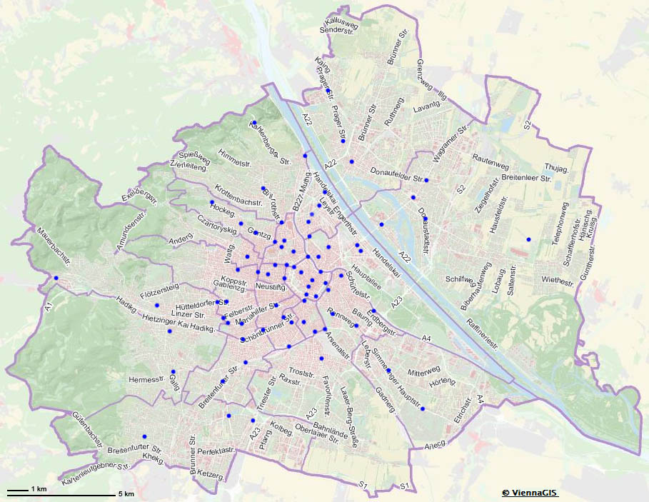 Alle W&uuml;rfeluhren in Wien
